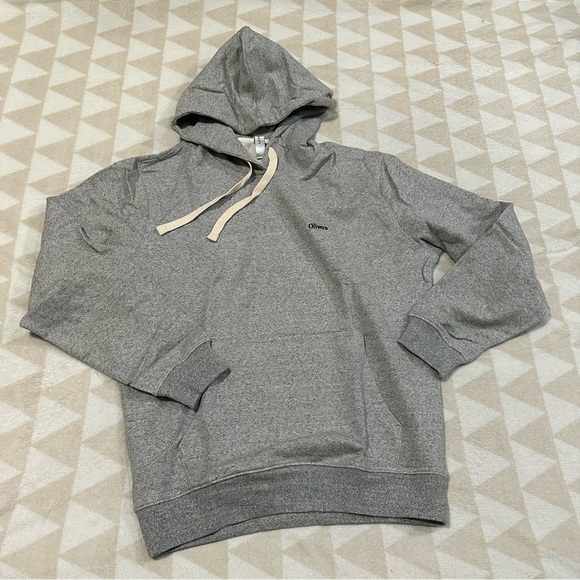 NWOT Olivers apparel mens classic pullover hoodie grey melange - Picture 1 of 4